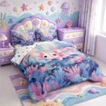 thumbnail image 2 of Manfei Colorful Axolotl 7-Piece Twin Bedding,Aquatic Amphibian Bedding Comforter Set,Polkadot Reversible, 2 of 7
