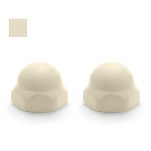 Replacement Ceramic Toilet Bolt Caps for Mansfield Bathroom - Set of 2 - Classic Bone