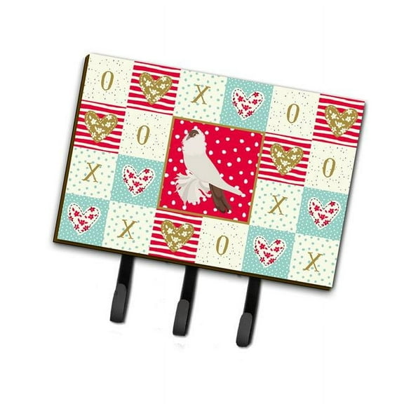 German Helmet Pigeon Love Leash or Key Holder