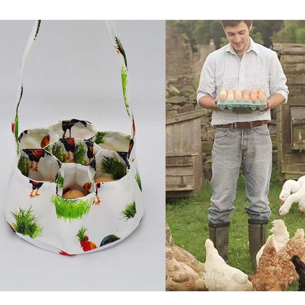 ¡Oferta del Mes!, Cesta de recolección Cesta de recolección 7 bolsas Gallina Ama de casa Granja Jardín Suministros de almacenamiento Akmoler
