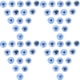 thumbnail image 1 of 100 piezas de resina práctica Oblate Blue Evil Eye Beads cuentas traseras planas para hacer joyas DIY Scrapbooking (6 x 6 mm), 1 of 5