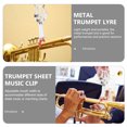 thumbnail image 3 of Miangastore Pince à Partitions en Métal Trompette Lyre, 3 of 8