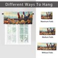thumbnail image 6 of Rooster Thermal Insulated Window Curtain Valance Country Farmhouse Farm Chicken Floral Privacy Decorative Rod Pocket Short Window Valance Curtains 54 by 18 in, 1 Panel, 6 of 6