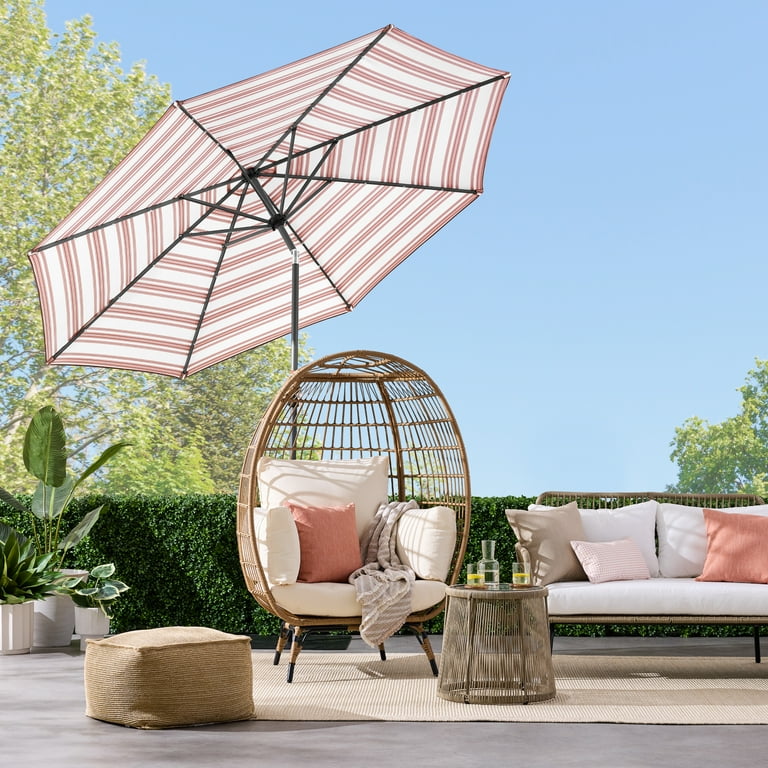 11 patio market umbrella with tilt ACEGOSES 11-ft Aluminum Tan Cantilever Patio Umbrella with Lights and Base  LW-HCT-TJ22SD at Lowes.com
