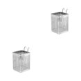 thumbnail image 2 of Justharion 1/2/3/5 Silver Stainless Steel Chopstick Cage - Rust And Mold Resistant High Load-bearing Capacity Multifunctional Storage Rack Single grid square 2PCS, 2 of 6