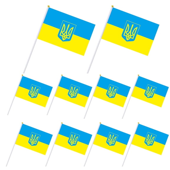 Walbest 10-pack 5.51" x 8.27" Ukraine Banners Ukraine Flags