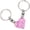 Pink, variant on Brick Heart Keychain for Couple Boyfriend Girlfriend Best Friend, Cute Brick Matching Keychains Set for Husband Wife