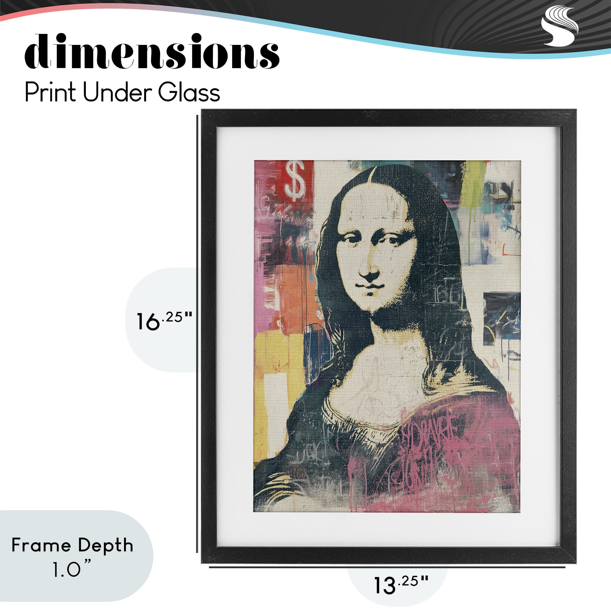 Stupell Industries Urban Renaissance Portrait Black Framed Print Under Glass, design by Svetlana Aleynikova