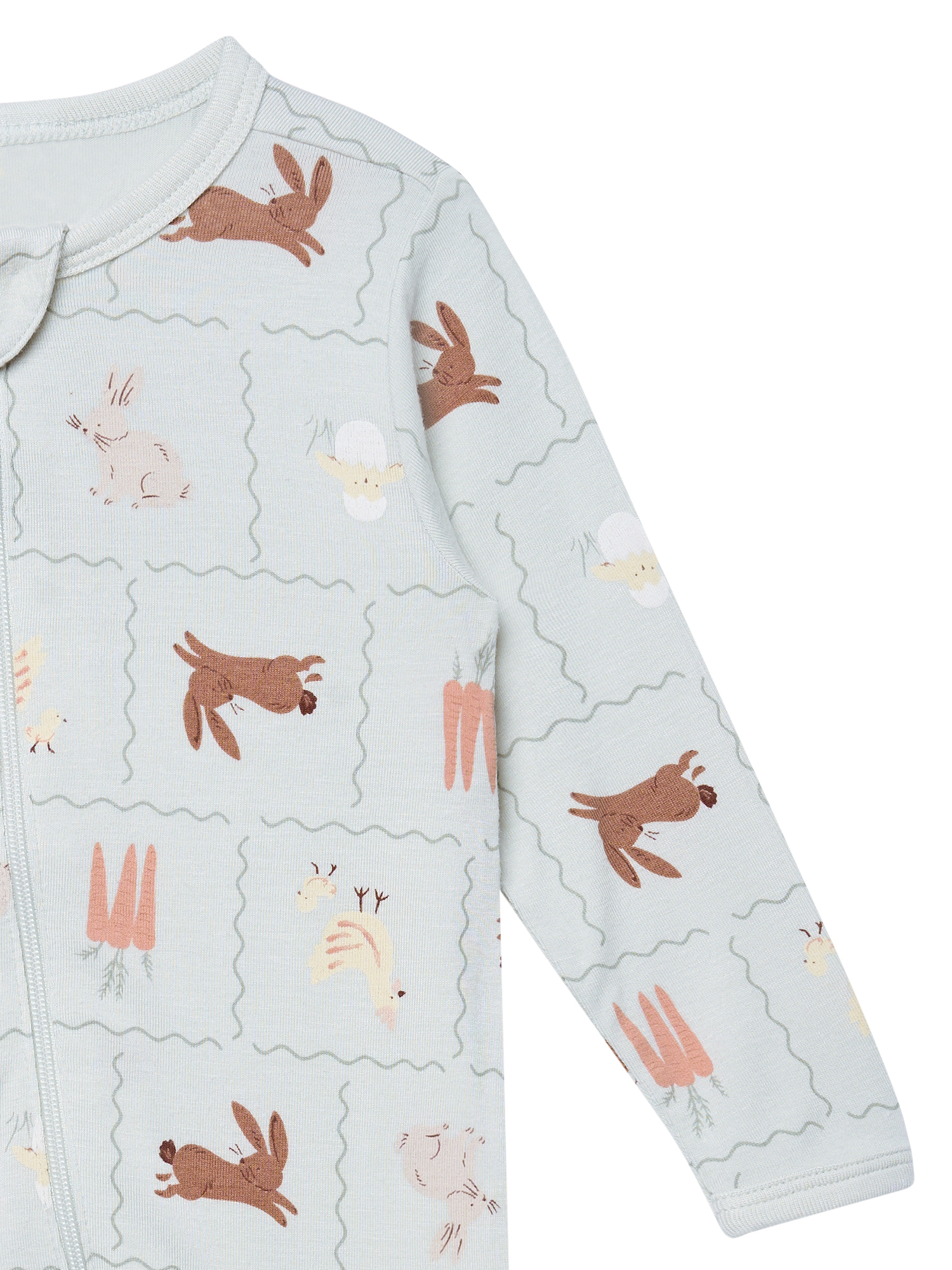 Modern Moments by Gerber Baby Neutral Viscose Easter Two-Way Zip Sleep 'N Play Footed Pajamas, Sizes Newborn - 6/9 Months