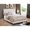 Ivory, variant on Twin Bed with Chrome Nailhead Trim and Solid Wood Structure / Ensures Durability in the Bedroom