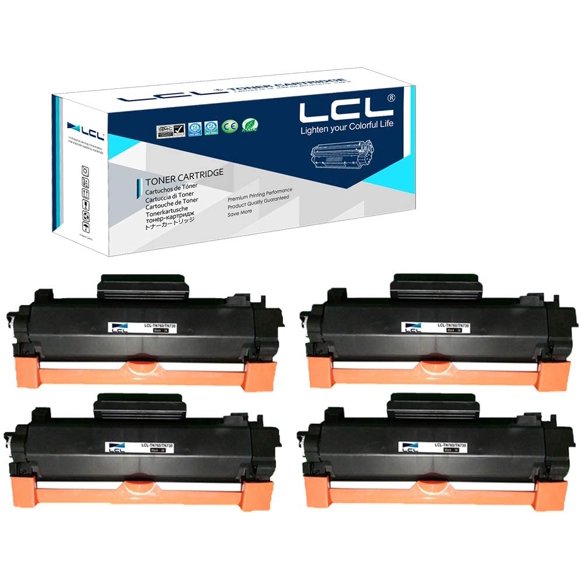 Brother TN760 TN730 TN-760 TN-730 3000 Pages (4-Pack Black) Toner Cartridge for Brother HL-L2350DW HL-L2390DW
