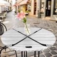 thumbnail image 6 of Ice Hockey Round Tablecloth for 36-44 Inch Tables,Fitted Table Cover with Elastic Edge,Farmhouse Rustic Ball Sport Game Wooden Grain Waterproof Outdoor Table Cloth Protector for Patio Garden Dinner, 6 of 9