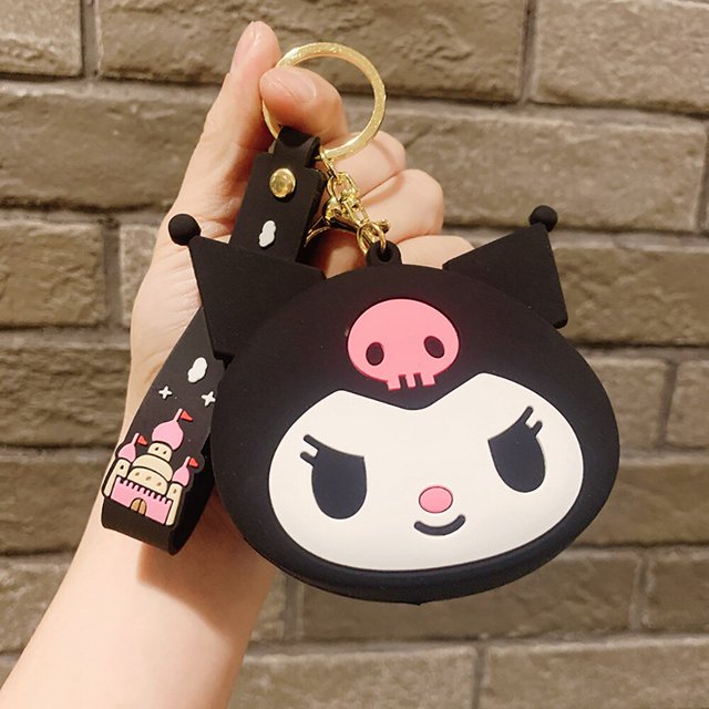 Llavero Kawaii Sanrio de dibujos animados Kuromi, monedero de silicona, Hello Kitty, colgante de My Melody, bolsas de almacenamiento impermeables para niños Fivean unisex