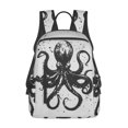 thumbnail image 1 of Balery Abstract Ink Octopus Mochila ligera para hombre y mujer: duradera e impermeable, ideal para la escuela, el trabajo, viajes y uso diario., 1 of 7