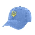 thumbnail image 3 of Gyujnb Baseball Cap Washed Finish Adjustable Ukraine Badge Embroidery for Couples Daily Outdoor Outings (Unisex),One Size, 3 of 4