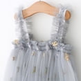 thumbnail image 3 of Toddler Baby Kids Girls Star Sequin Summer Sleeveless Beach Tutu Dress Casual Layered Tulle Dresses Princess Birthday Party Beach Dresses 1-6Y, 3 of 5