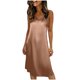 thumbnail image 1 of Vestido de Cuello en V para las Mujeres Verano Color Sólido Vestido de Sueño sin Mangas Vestido de Noche Casual Salón, 1 of 5