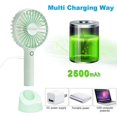 thumbnail image 2 of Mini Handheld Fan Portable, Hand Held Personal Fan Rechargeable Battery Operated Powered Cooling Desktop Electric Fan with Base, 2500Mah Battery 4 Modes for Home Office Travel Outdoor, 2 of 5