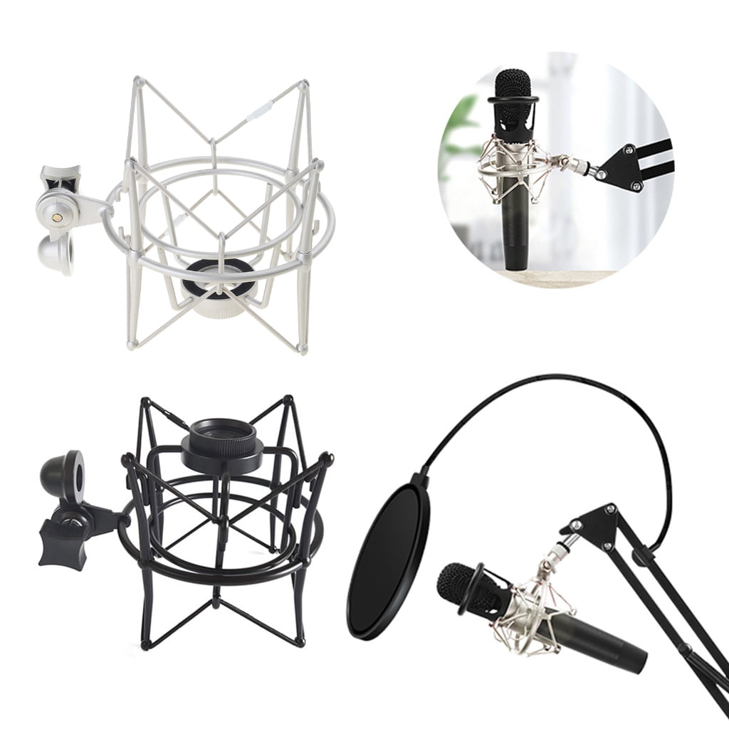 Zeiwohndc Microphone Shockproof Stand Mic Holder Clip Bracket Computer Karaoke Frame