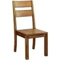 thumbnail image 2 of Furniture of America Montanez Farmhouse Ladder Back Dining Chairs- Set of 2, Dark Oak, 2 of 4