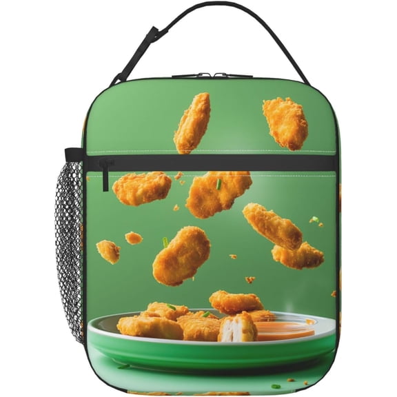 Lunch Box for Women Men Chicken Nugget Insulated Lunch Box Reusable Portable Lunch Bag Cooler Tote Durable Lunch Container for Office Picnic Work Travel Hiking