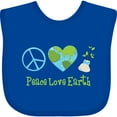 thumbnail image 3 of Inktastic Peace Love Earth Girls Baby Bib, 3 of 4