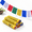 5-Small (7.00 Inches X 6.50 Inches), variant on Tibetan Prayer Flags, X-Small (4.50 Inches X 3.50 Inches), 5 Rolls of 50 Total, Colorful Buddhist Outdoor Decor