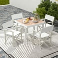 thumbnail image 2 of Gymax 4PCS Folding Director Chair w/ Acacia Wood Frame & Machine Washable Oxford Fabric, 2 of 8
