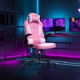 thumbnail image 2 of CL.HPAHKL PC Gaming Chair, Office Chair High Back PU Leather Ergonomic Computer Chair with Lumbar Support, Height Adjustable Video Game Chair Gaming Chair for Adults, Pink, 2 of 7