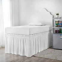 Ruffled Dorm Sized Bed Skirt - Twin XL - White