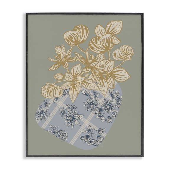 Stupell Industries Beneath The Trees Florals Black Framed Giclee Art design by Beki Marquardt, 14 x 11