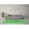 thumbnail image 3 of Ahgly Company Indoor Square Abstract Emerald Green Modern Area Rugs, 8' Square, 3 of 4