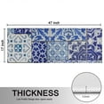 thumbnail image 5 of Kitchen Rugs Sets Of 2,Blue Ethnic Floral Patchwork Pattern Anti Fatigue Kitchen Mat Rugs Non Slip Washable,Decorative Kitchen Floor Mats for Kitchen,Sink,Laundry,17"X47", 5 of 5