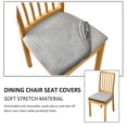 thumbnail image 5 of Stretch Chair Seat Covers, Velvet Dining Chair Seat Covers Dining Room Chair Seat Covers Soft Seat Covers for Dining Room Chairs Removable Washable for Living Room Kids-Pink-2 PCS, 5 of 8
