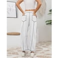 thumbnail image 4 of Lentta Womens Baggy Barrel Pants Wide Leg Lounge Drawstring Sweatpants with Pockets, 4 of 7