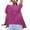 Hot Pink, variant on MEICHEN Cotton and Linen Pure Color Irregular Bottom Short Sleeved T Shirt Summer Fashion Clothing for Women