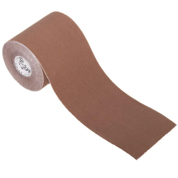 KMBoobies - Boob Tape - Instant Breast Lift - Nude Body Tape for Skin - 8 Hr Sweatproof - 5 ft Roll - Natural Skin Color (Light Brown Praline)