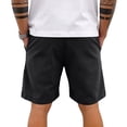 thumbnail image 5 of Mens Lightweight Corduroy Shorts Elastic Waist Drawstring Casual Summer Shorts Black L, 5 of 6