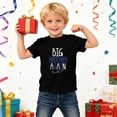 thumbnail image 2 of BOOMNY Baby Boys Short Sleeve T-Shirts Crew Neck Big Bro Letter Graphic Tee Tops for Boy Soft Dailywear, 2 of 5