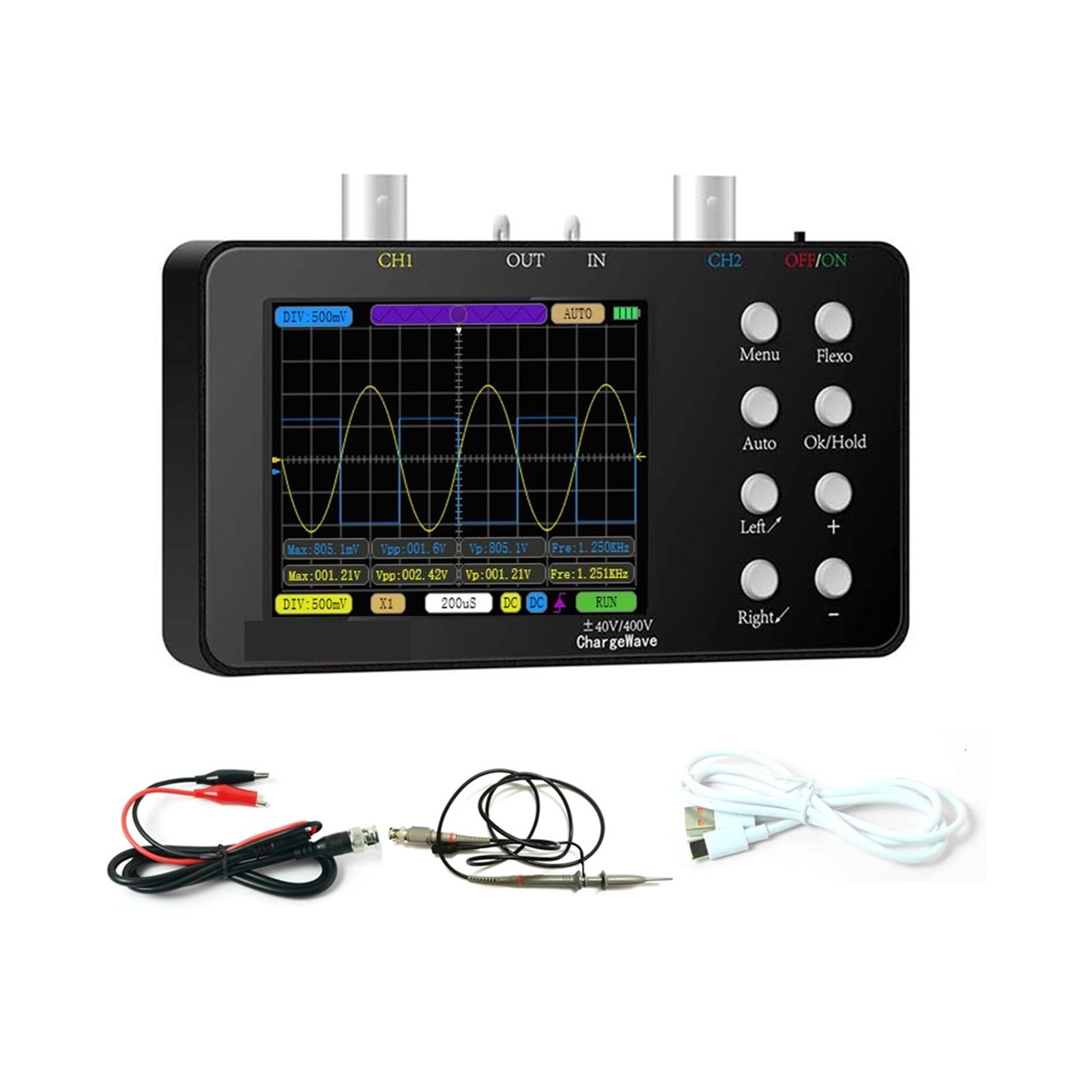 Compact Digital Oscilloscope 50M Sampling Rate 10M Analogue Bandwidth Current Oscilloscope Cellphone Repairs ,Professional Designed