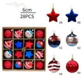 thumbnail image 2 of Twfbrm 28 Pcs 4th of July Ball Ornaments for Tree, 2.4" Red White and Blue Decorative Hanging Ball, Shatterproof Glitter Patriotic Bauble Sphere Decorations for Independence Day, Memorial Day, Party, 2 of 8