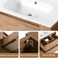 thumbnail image 3 of Wall Mounted, 30-inch Vanity - 45° Bevelled Invisible Handle - Bathroom Drawer Access - Comfortable Opening Experience, 3 of 6