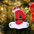 thumbnail image 3 of Christmas Initial with Red Hat Christmas Tree Ornaments Personalized DIY Christmas 26 Letters Ornaments Christmas Decoration Xmas Tree Hanging Decor, 3 of 3