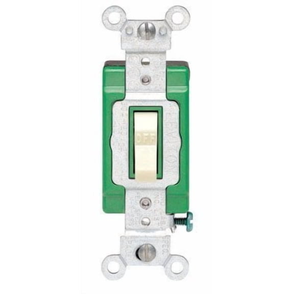 Ivory Grounded Quiet Double Pole Switch