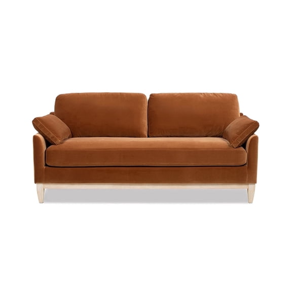 Pasadena 75.5" Modern Farmhouse Sofa, Burnt Orange Performance Velvet