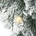 thumbnail image 6 of Naomi Home 7.5ft Slim Snow Flocked Christmas Tree with Lights, Realistic Frosted Skinny Pencil Christmas Tree Prelit with 1102 Branch Tips, 350 Warm Lights and Metal Stand, Aritificial Christmas Tree, 6 of 8