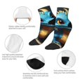 thumbnail image 3 of Goofa Adorable Blue Baby Dragon Pattern Non Slip Socks with Grips for Elderly, Crew Socks Yoga Hospital Socks Cushioned Sole Gripper Socks for Men Women, 3 of 5