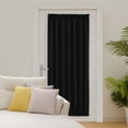thumbnail image 5 of ZOPZO Blackout Door Curtain for Sidelights, 1 Panel, Black, 12W x 72L Inch, Thermal Insulated Privacy with Dual Rod Pockets & Adjustable Tieback, 5 of 8