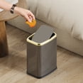 thumbnail image 5 of KSSKSS 2.1 Gallon/8L Stainless Steel Bathroom Trash Can with Swing Lid, Silent Garbage Can for Bathroom, Bedroom, Office,Living-Room (Titanium Black), 5 of 8