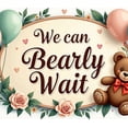 thumbnail image 4 of LUUFILx Teddy Bear We Can Bearly Wait Banner with Balloons Roses Baby Shower Backdrop Background Photography Props Party Supplies Decorations, 4 of 8